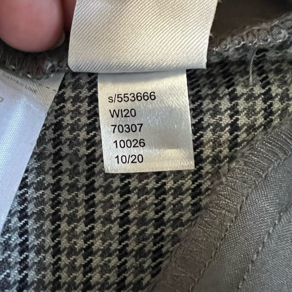 🆕 EUC LOFT High Waist Straight Leg Houndstooth grey and blue pants - Picture 11 of 14